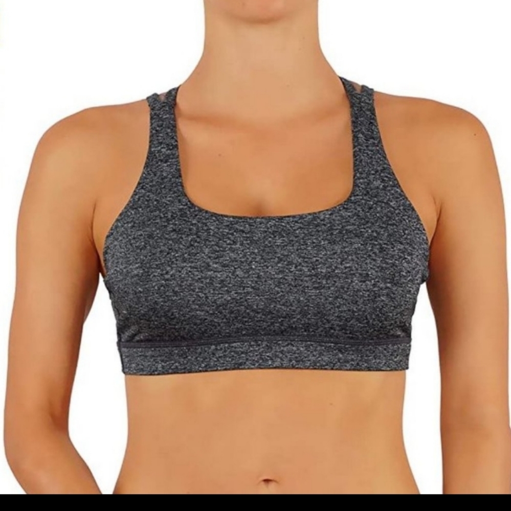 Yoga Bra Sports Top with a Criss Cross Back.